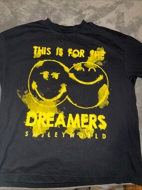 SmileyWorld This Is For The Dreamers Black Short Sleeve T-Shirt